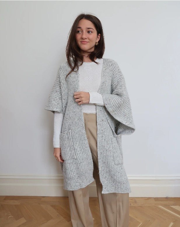 Nalia Knitted Cardigan with Pockets - Grey - Go - Dolly