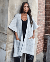 Nalia Knitted Cardigan with Pockets - Grey - Go - Dolly