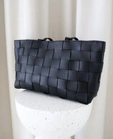 Nelly Woven Tote Bag - Black - Go - Dolly