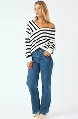 Olivia Knit Top - Black & White stripe - Go - Dolly