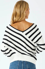 Olivia Knit Top - Black & White stripe - Go - Dolly