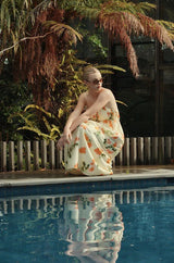 Palma Floral Midi Dress – Yellow - Go - Dolly