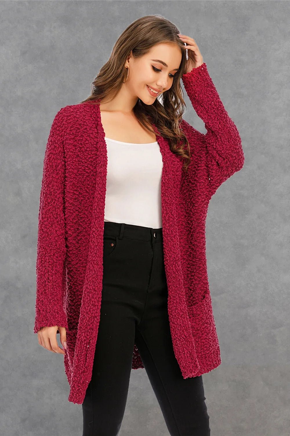 Piper Long Sleeve Cardigan - White - Go-Dolly