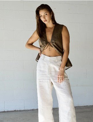 Ray Tailored Pants - Oatmeal - Go-Dolly