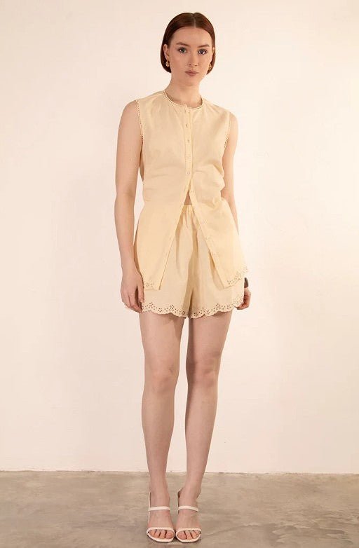 Relle Linen Top - Yellow - Go - Dolly