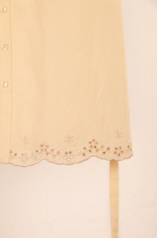 Relle Linen Top - Yellow - Go - Dolly