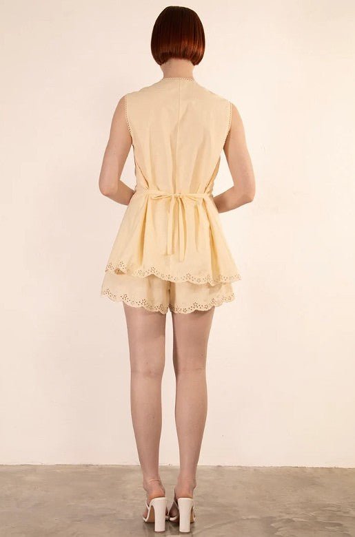 Relle Linen Top - Yellow - Go - Dolly