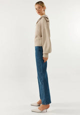 Remi Knit Jumper - Oat - Go-Dolly