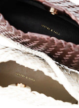 Roselle Woven Shoulder Bag - Brown - Go - Dolly