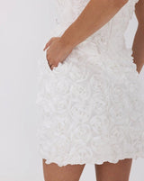 Rosy Strapless Mini Dress - White - Go - Dolly