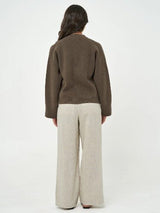 Rowe Long Sleeve Cardigan - Brown - Go - Dolly