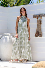 Santal Inti Maxi Dress - Green - Go - Dolly