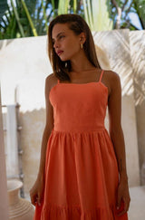 Serena Maxi Dress - Peach - Go - Dolly