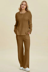 Simply Styled Pants and Top Set - Camel - Go - Dolly