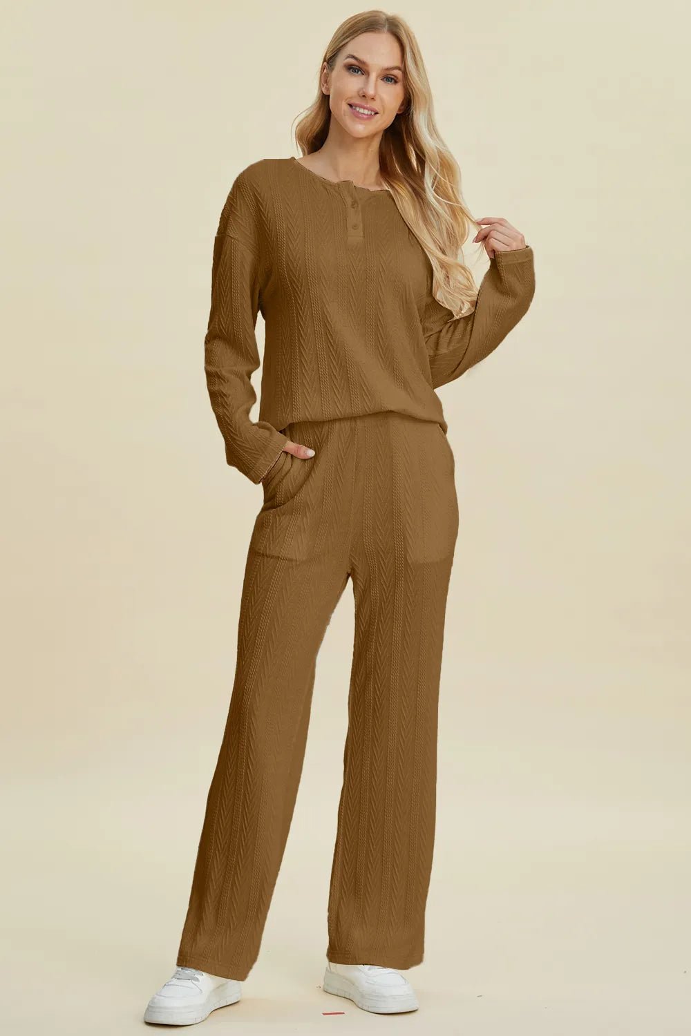 Simply Styled Pants and Top Set - Camel - Go - Dolly