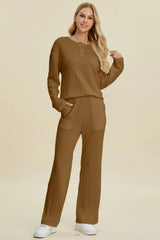 Simply Styled Pants and Top Set - Camel - Go - Dolly