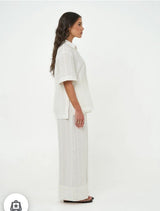Sloane Button Up Shirt - White - Go - Dolly