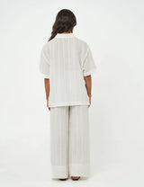 Sloane Button Up Shirt - White - Go - Dolly
