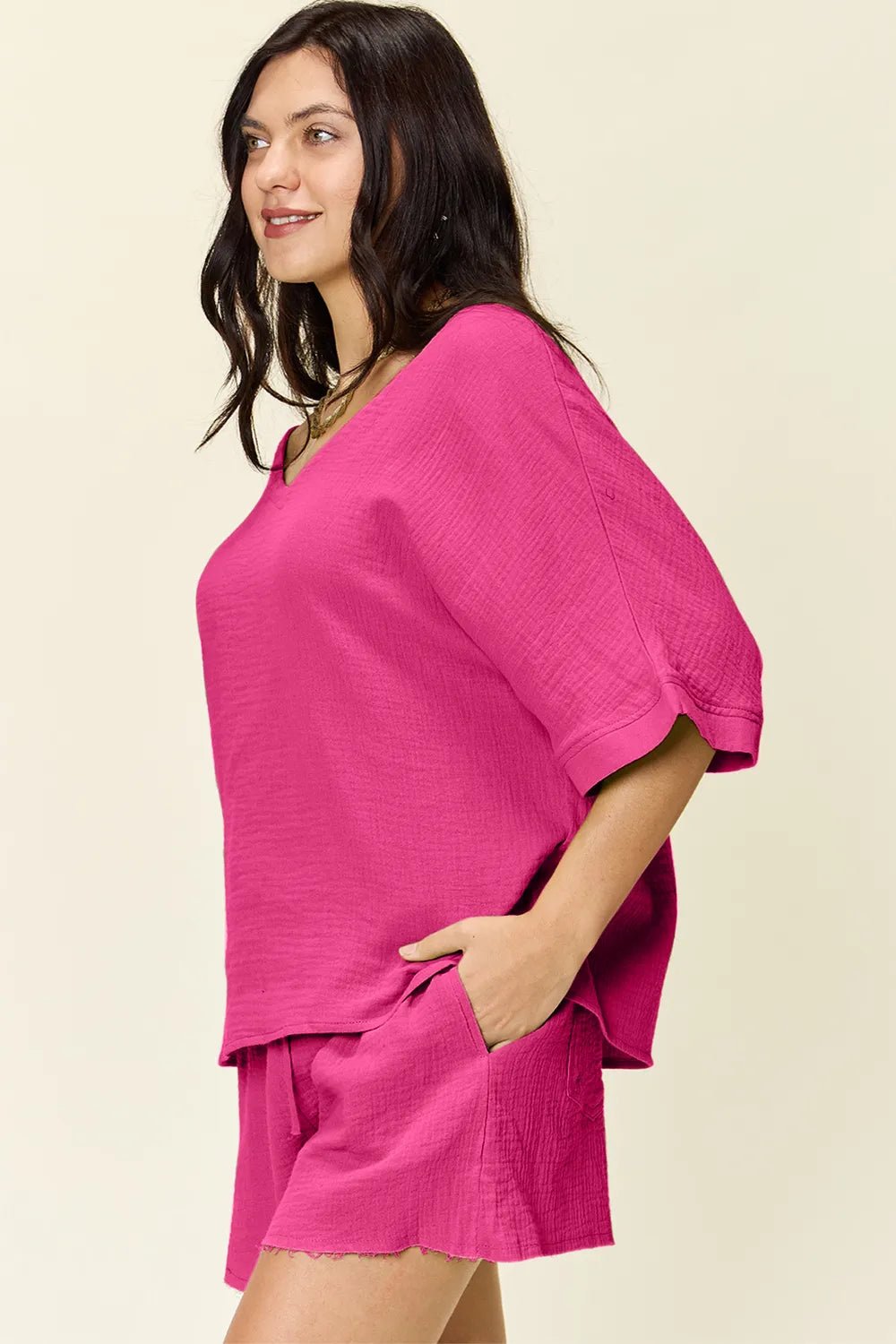 Solace Cotton Shorts and Top Set - Khaki - Go - Dolly