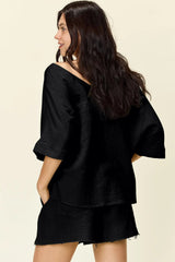 Solace Cotton Shorts and Top Set - Khaki - Go - Dolly