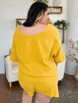 Solace Cotton Shorts and Top Set - Khaki - Go - Dolly