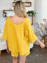 Solace Cotton Shorts and Top Set - Khaki - Go - Dolly