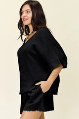 Solace Cotton Shorts and Top Set - Khaki - Go - Dolly