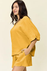 Solace Cotton Shorts and Top Set - Khaki - Go - Dolly