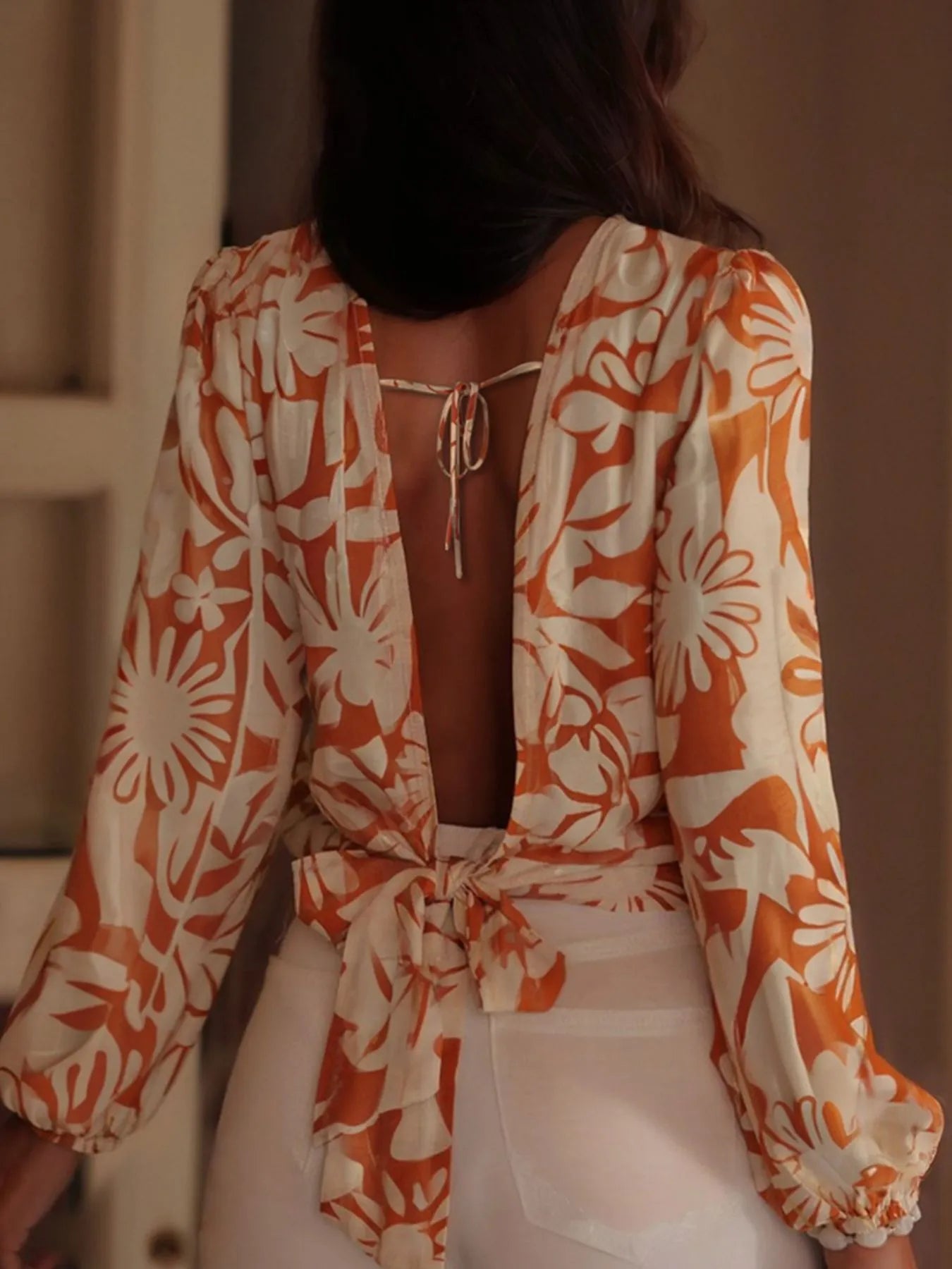 Solana Floral Blouse – Orange - Go - Dolly