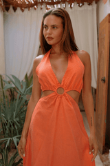 Sophia Maxi Dress - Peach - Go - Dolly