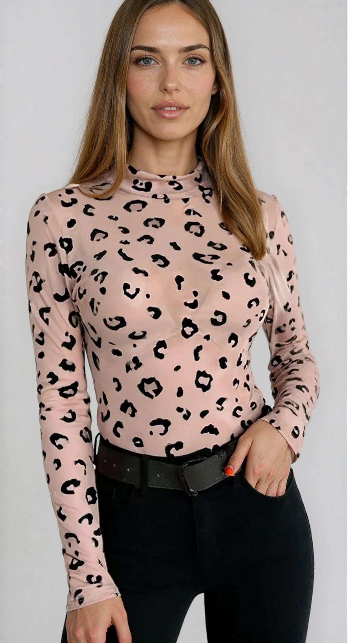 Spot On Mesh Bodysuit – Nude Leopard Print - Go - Dolly
