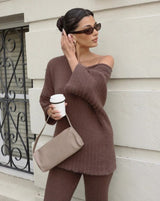 Tess Knit Top - Brown - Go-Dolly