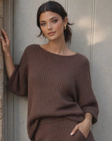 Tess Knit Top - Brown - Go-Dolly