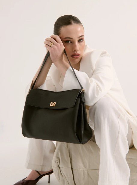 The Isabeau Black Shoulder Bag - Black - Go-Dolly