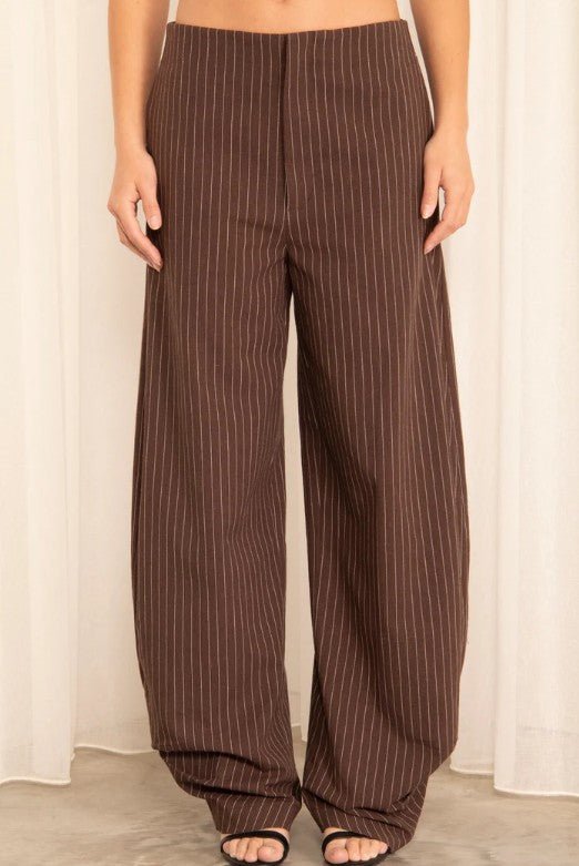 Vaila Barrel Pants - Brown - Go - Dolly