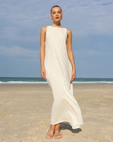 Valencia Sleeveless Maxi Dress - Cloud White - Go-Dolly