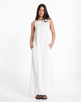 Valencia Sleeveless Maxi Dress - Cloud White - Go-Dolly