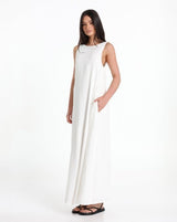 Valencia Sleeveless Maxi Dress - Cloud White - Go-Dolly