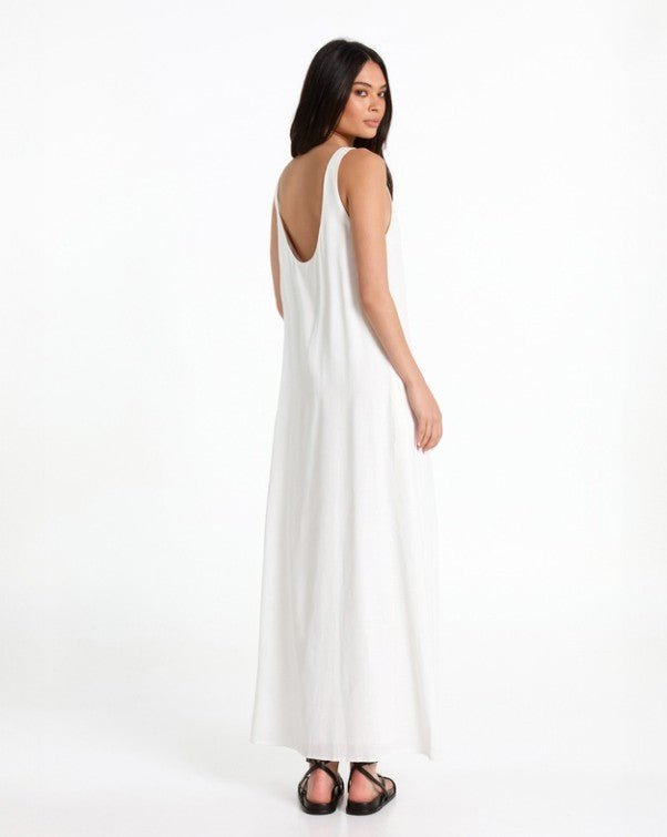 Valencia Sleeveless Maxi Dress - Cloud White - Go-Dolly