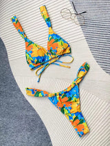 Women's fashion new printed strappy split bikini - Go - Dolly