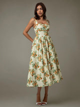 Yamara Midi Dress - Yellow Floral - Go - Dolly