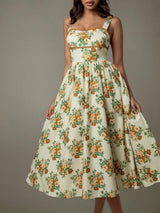 Yamara Midi Dress - Yellow Floral - Go - Dolly