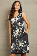 Yana Sleeveless Front Button Mini Dress - Printed - Go-Dolly