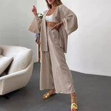 Zafira Cotton Blend Pants and Cardigan Set - Go - Dolly