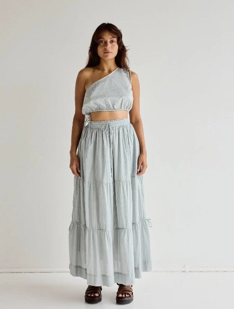 Ziggy Maxi Skirt - Blue Print - Go-Dolly