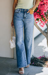 Effortless Style Washed Out Denim Jeans - Go-Dolly