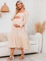 Chiffon Small Floral Maternity Dress - Go-Dolly