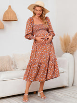 Chiffon Small Floral Maternity Dress - Go-Dolly