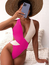 Sexy Plunge One Piece Swimsuit - Go-Dolly