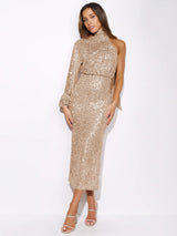 The Lina Sequin Midi Dress